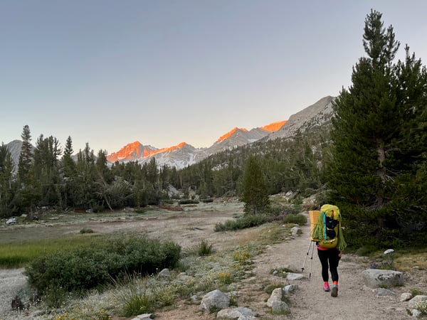 A not-quite-alpine start on the Little Lakes Valley Trail